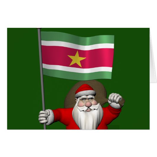 Sinterklaas met teken van Suriname (Voorkant Horizontaal)