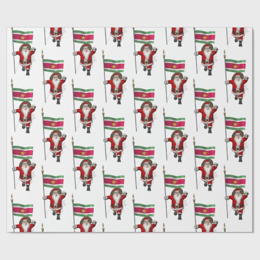 Sinterklaas met teken van Suriname Cadeaupapier (Vlak)