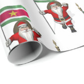 Sinterklaas met teken van Suriname Cadeaupapier (Rol Hoek)