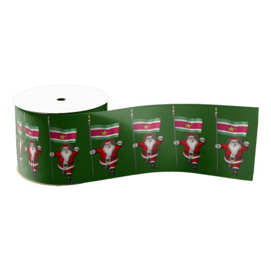 Sinterklaas met teken van Suriname Grosgrain Lint (Spoel)