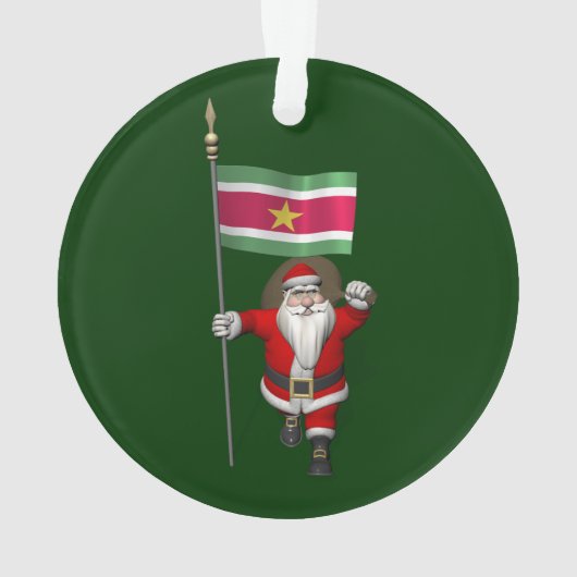 Sinterklaas met teken van Suriname Ornament (achterkant)