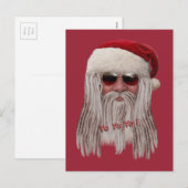 Sinterklaas met tinten en dreads feestdagenkaart (Voorkant / Achterkant)