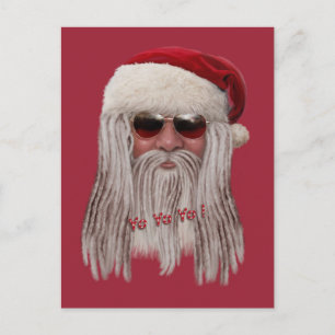 Sinterklaas met tinten en dreads feestdagenkaart