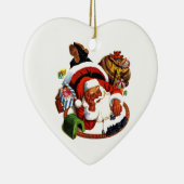 Sinterklaas met treinen keramisch ornament (Rechts)