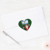 Sinterklaas met vertrek uit Argentinië Hart Sticker (Envelop)