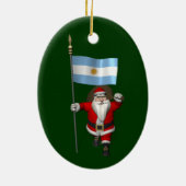 Sinterklaas met vertrek uit Argentinië Keramisch Ornament (Achterkant)