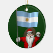 Sinterklaas met vertrek uit Argentinië Keramisch Ornament (Links)