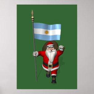 Sinterklaas met vertrek uit Argentinië Poster