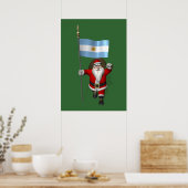 Sinterklaas met vertrek uit Argentinië Poster (Keuken)