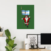 Sinterklaas met vertrek uit Argentinië Poster (Thuiskantoor)
