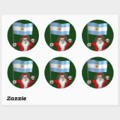 Sinterklaas met vertrek uit Argentinië Ronde Sticker (Vel)