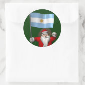 Sinterklaas met vertrek uit Argentinië Ronde Sticker (Tas)