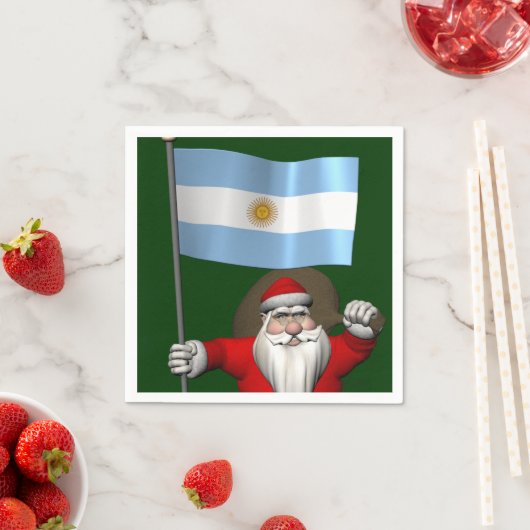 Sinterklaas met vertrek uit Argentinië Servetten (Insitu)