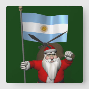 Sinterklaas met vertrek uit Argentinië Vierkante Klok