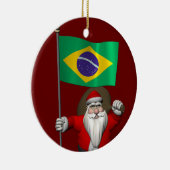Sinterklaas met vertrek uit Brazilië Keramisch Ornament (Rechts)