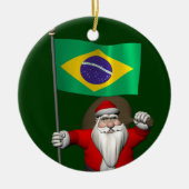 Sinterklaas met vertrek uit Brazilië Keramisch Ornament (Voorkant)