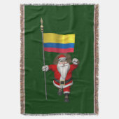 Sinterklaas met vertrek uit Colombia Deken (Voorkant Verticaal)