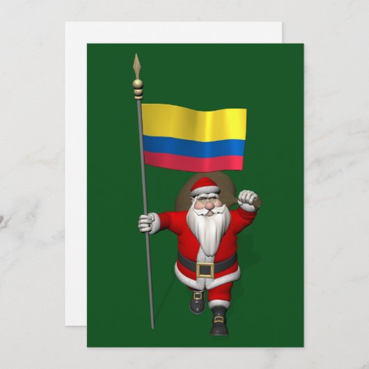 Sinterklaas met vertrek uit Colombia Feestdagenkaart (Voorkant / Achterkant)
