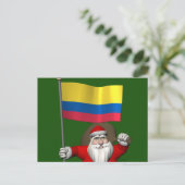 Sinterklaas met vertrek uit Colombia Feestdagenkaart (Staand voorkant)