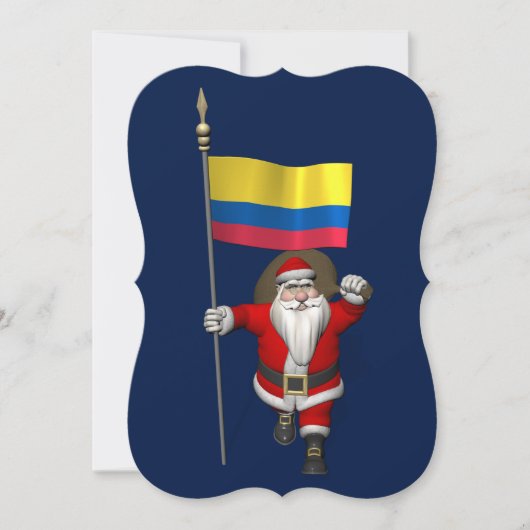 Sinterklaas met vertrek uit Colombia Feestdagenkaart (Voorkant)