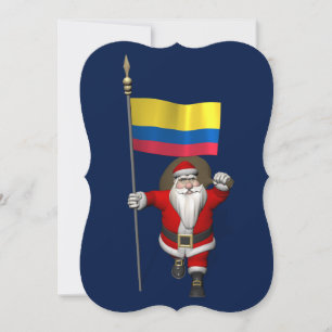 Sinterklaas met vertrek uit Colombia Feestdagenkaart