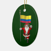 Sinterklaas met vertrek uit Colombia Keramisch Ornament (Links)