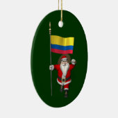 Sinterklaas met vertrek uit Colombia Keramisch Ornament (Rechts)