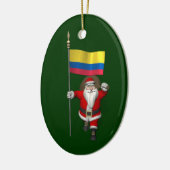 Sinterklaas met vertrek uit Colombia Keramisch Ornament (Links)