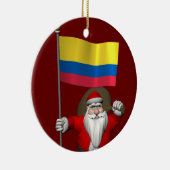 Sinterklaas met vertrek uit Colombia Keramisch Ornament (Rechts)