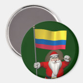 Sinterklaas met vertrek uit Colombia Magneet (Voorkant / Achterkant)