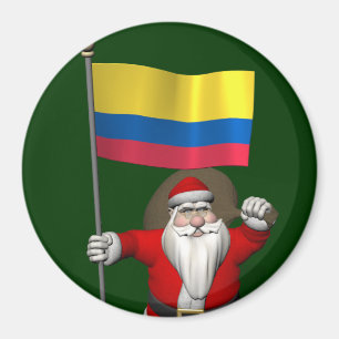 Sinterklaas met vertrek uit Colombia Magneet