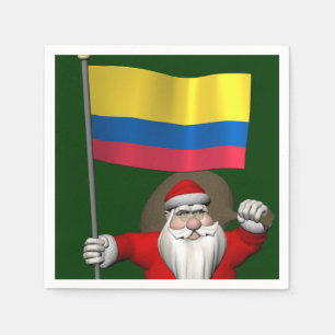 Sinterklaas met vertrek uit Colombia Servetten