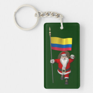 Sinterklaas met vertrek uit Colombia Sleutelhanger