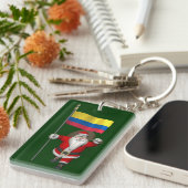 Sinterklaas met vertrek uit Colombia Sleutelhanger (Voorkant Rechts)