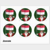 Sinterklaas met vertrek uit Indonesië Ronde Sticker (Vel)