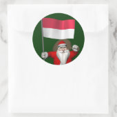 Sinterklaas met vertrek uit Indonesië Ronde Sticker (Tas)