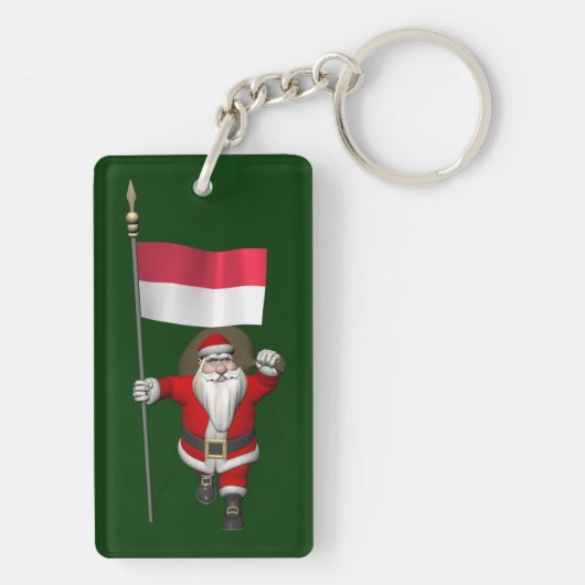 Sinterklaas met vertrek uit Indonesië Sleutelhanger (achterkant)