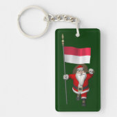 Sinterklaas met vertrek uit Indonesië Sleutelhanger (Voorkant)