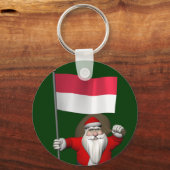Sinterklaas met vertrek uit Indonesië Sleutelhanger (Voorkant)