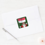 Sinterklaas met vertrek uit Indonesië Vierkante Sticker (Envelop)