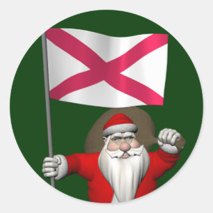 Sinterklaas met vertrek uit Noord-Ierland Ronde Sticker