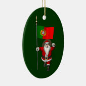 Sinterklaas met vertrek uit Portugal Keramisch Ornament (Rechts)