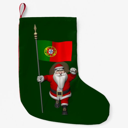Sinterklaas met vertrek uit Portugal Kleine Kerstsok (Voorkant)