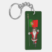 Sinterklaas met vertrek uit Portugal Sleutelhanger (Voorkant Links)