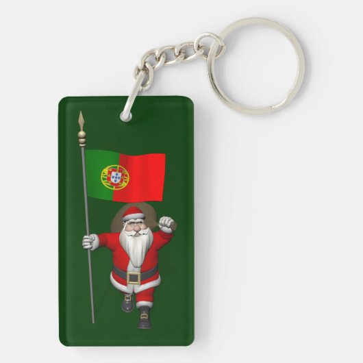Sinterklaas met vertrek uit Portugal Sleutelhanger (achterkant)