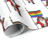 Sinterklaas met vlag Philadelphia Pride Cadeaupapier (Rol Hoek)