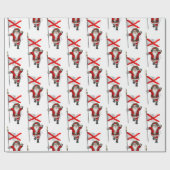 Sinterklaas met vlag van Alabama Cadeaupapier (Vlak)