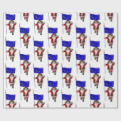 Sinterklaas met vlag van Alaska Cadeaupapier (Vlak)