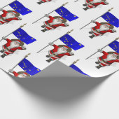 Sinterklaas met vlag van Alaska Cadeaupapier (Hoek)