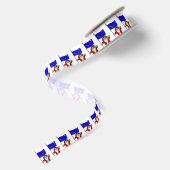 Sinterklaas met vlag van Alaska Satijnen Lint (Achterkant)